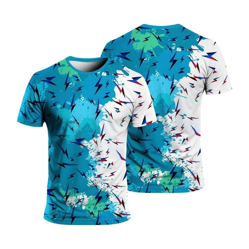 Summer fashion sports quick drying men's and women's loose and comfortable daily casual round neck short sleeved T-shirt can add DIY logo to