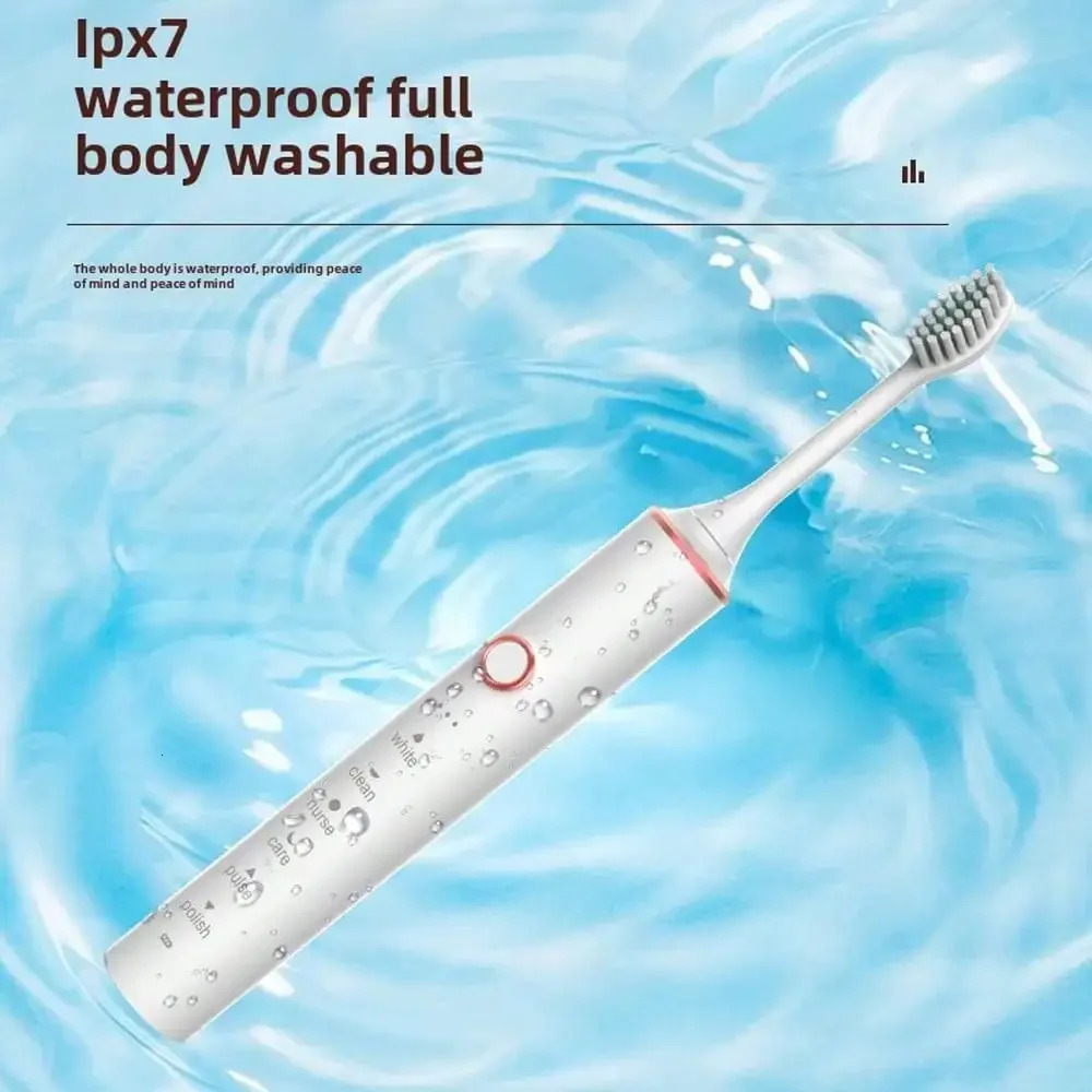 Soft brush electric toothbrush for adult household use 18 speed metal shaft USB charging 250325