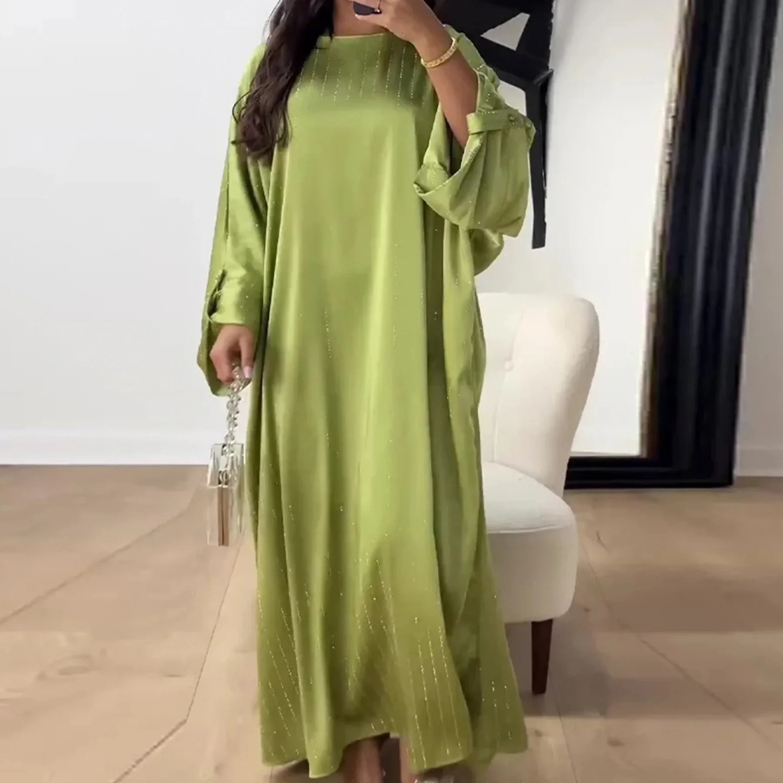 y Dubai Abaya Muslim Womens Clothing Eid al Fitr Saudi Arabia Party Jarabiya Islamic Humility Long Gown 250326