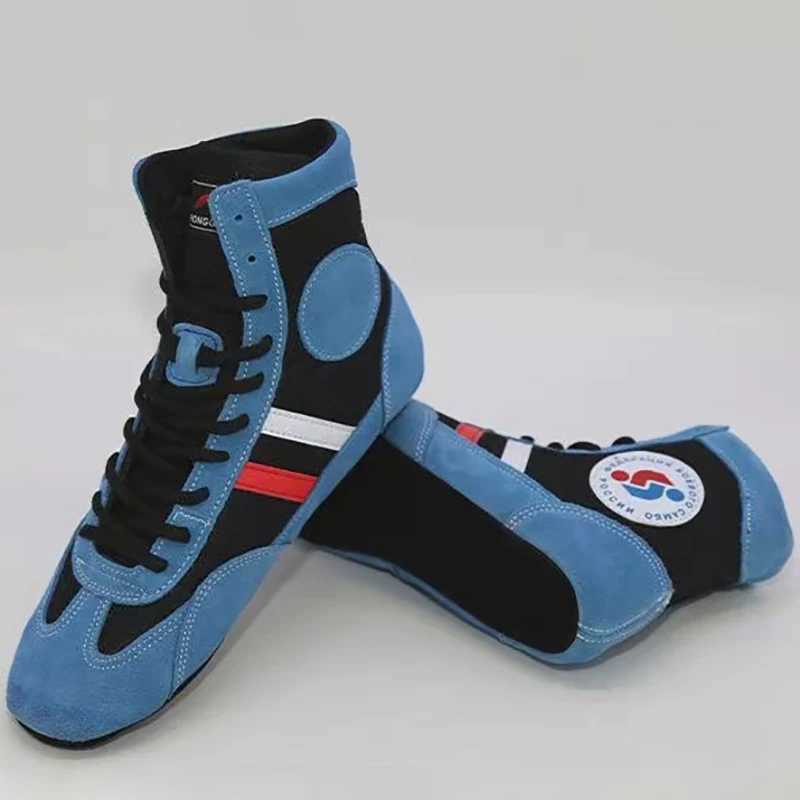 New Arrival Small Size 30-44 Childrens Sambo Boots Adult Soft Bottom Indoor Suede Upper Breathable Match Boxing Shoes Z250327