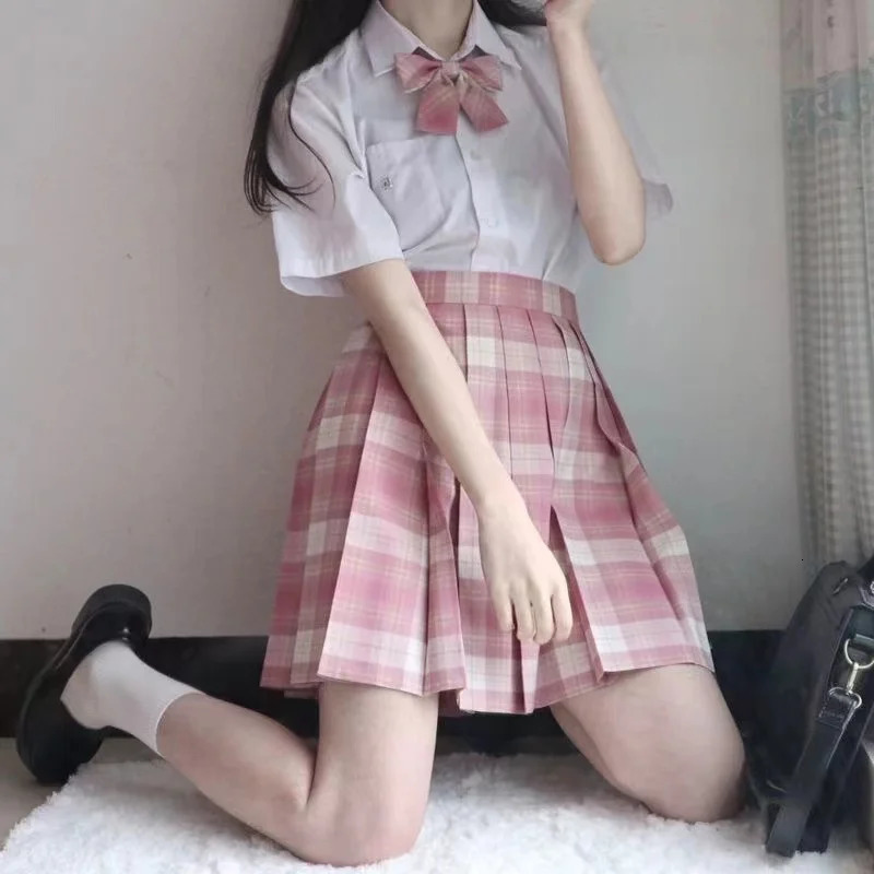 Jk uniform plain skiing plus size S8xl Japanese school Esports girls set college fold three piece 250326