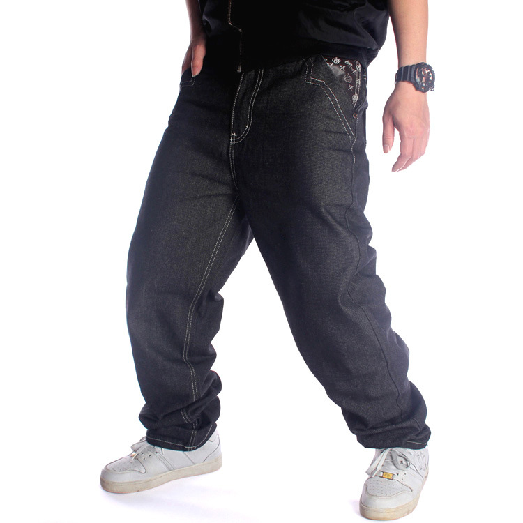 Trendy long pants loose casual plus fat plus size skateboarding pants hip-hop jeans Men's Jeans