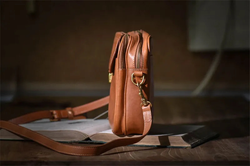 PNDME Retro y Genuine Leather Mens Messenger Bag Handmade Outdoor Leisure Day Natural One Layer Cowboy Shoulder 250326