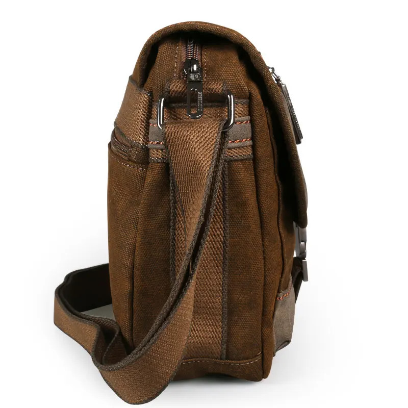 Retro Canvas Durable Shoulder Bag Mens Teenage Boys Cross Messenger Body 250326