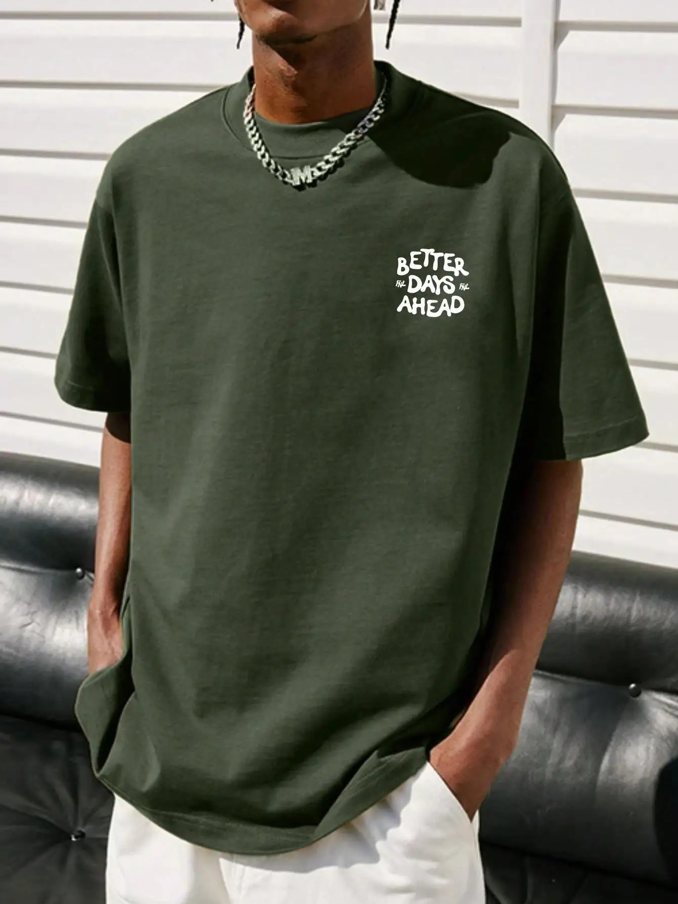 Better days in the future letters graphics womens Tshirts Orings casual oversized fashionable cotton summer loose 250327