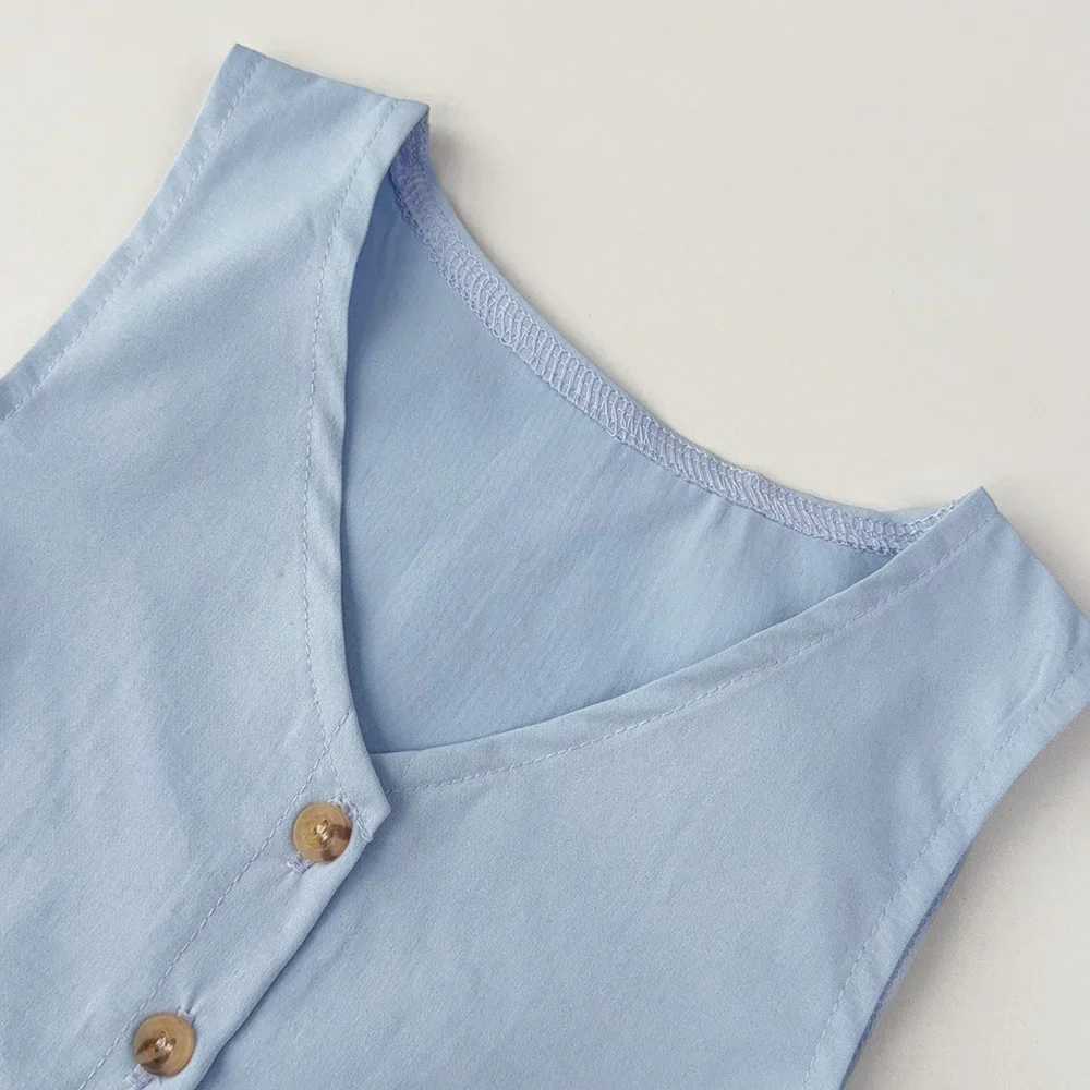 Bear Leader Summer Basic Girls Clothing Korean Version Single Chest Sleeveless Top+Shorts 2PCS Set Gentleman Wedding Boys SetT250327