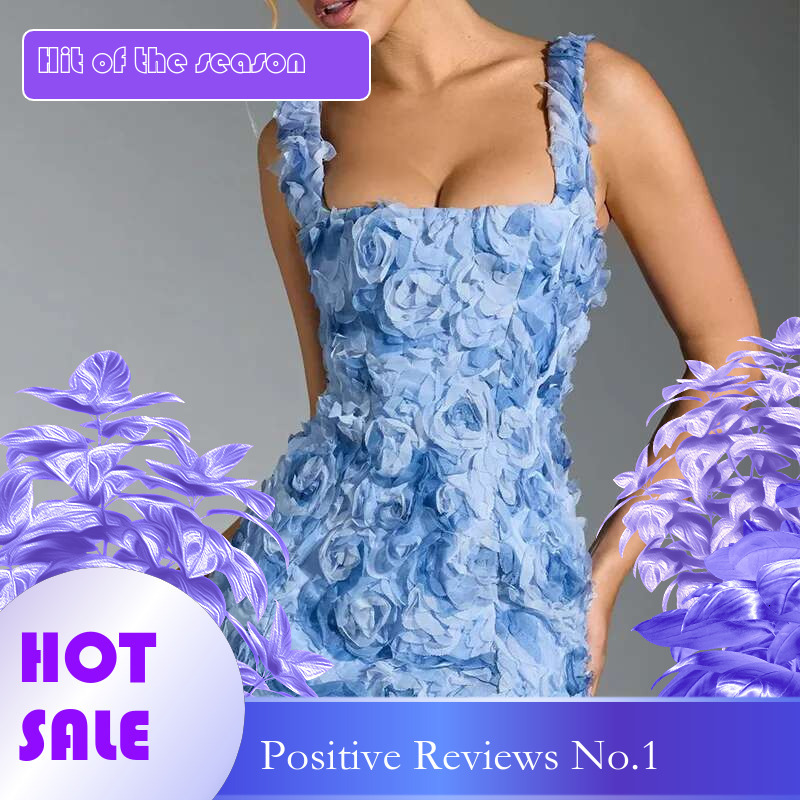 Dongdumaoyi Zomer Nieuwe Collectie Sexy Vierkante Hals Bloemen Slim Fit Mode Mouwloze Tie Strap Hemdje Jurk