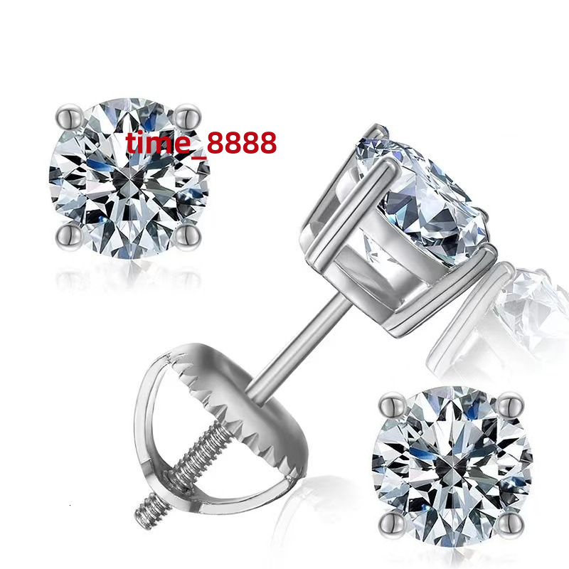 pass diamond tester VVS1 moissanite earrings designer for women men making of 925 sterling silver stud earrings screw back earring jewelry woman valen