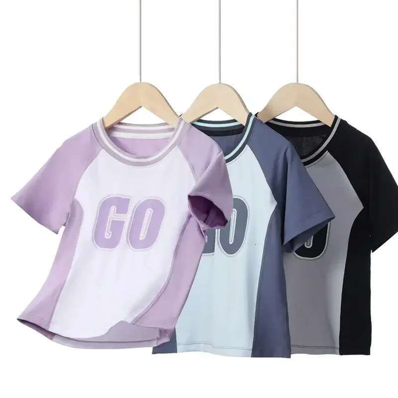 Ddmyshoesvip Children Summer Sports T Shirt Kids Beach O Neck Short Sleeve Top Boys Girls Casual Breathable Workout Gym Fiess Sportwear