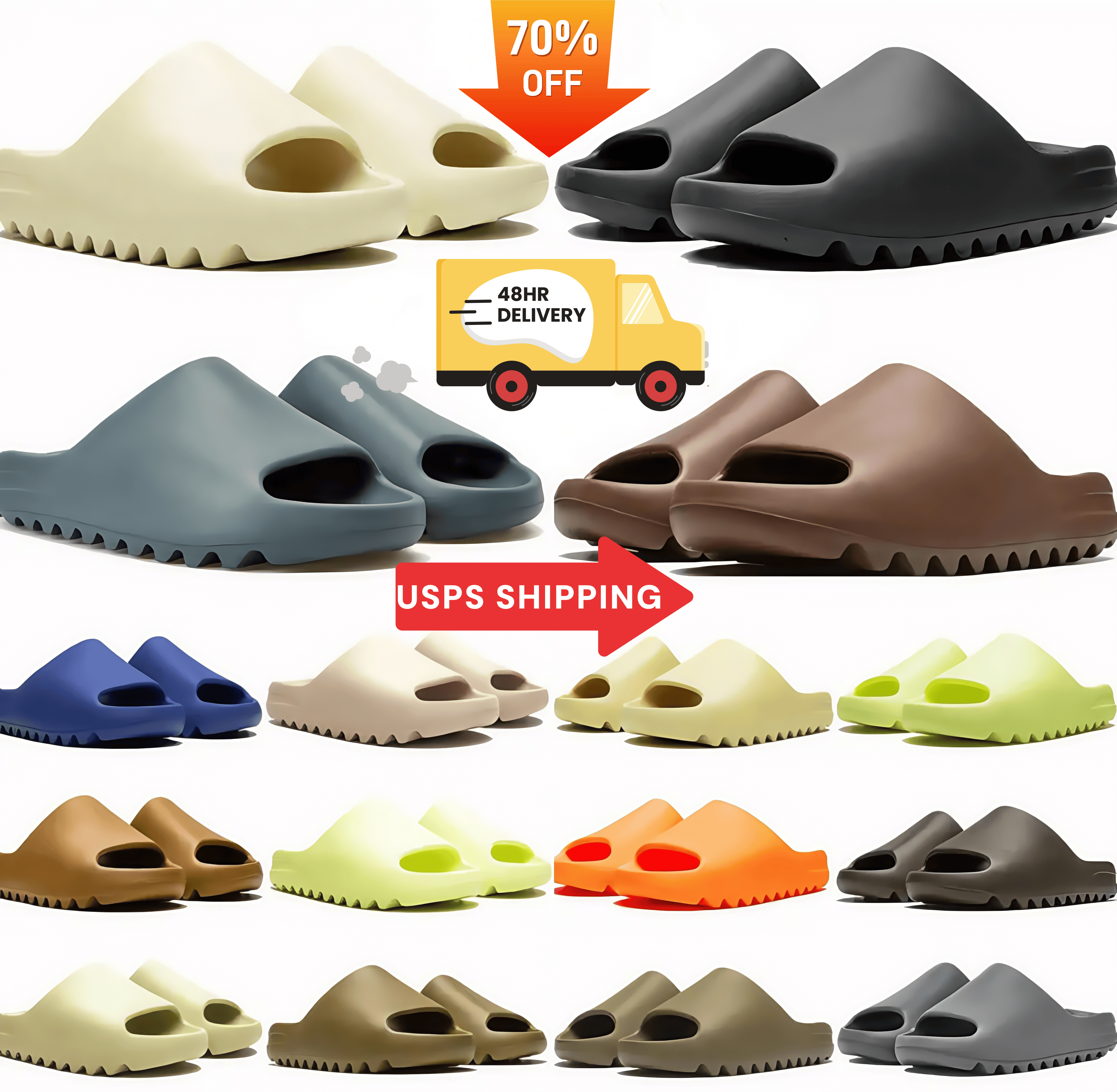 Designer Slides for Men Women Slippers Sandals Onyx Cinder Sand Bone Resin Stone Sage Slate Grey Vermilion Slide Slipper Summer Beach Sandal Womens Mens Shoe