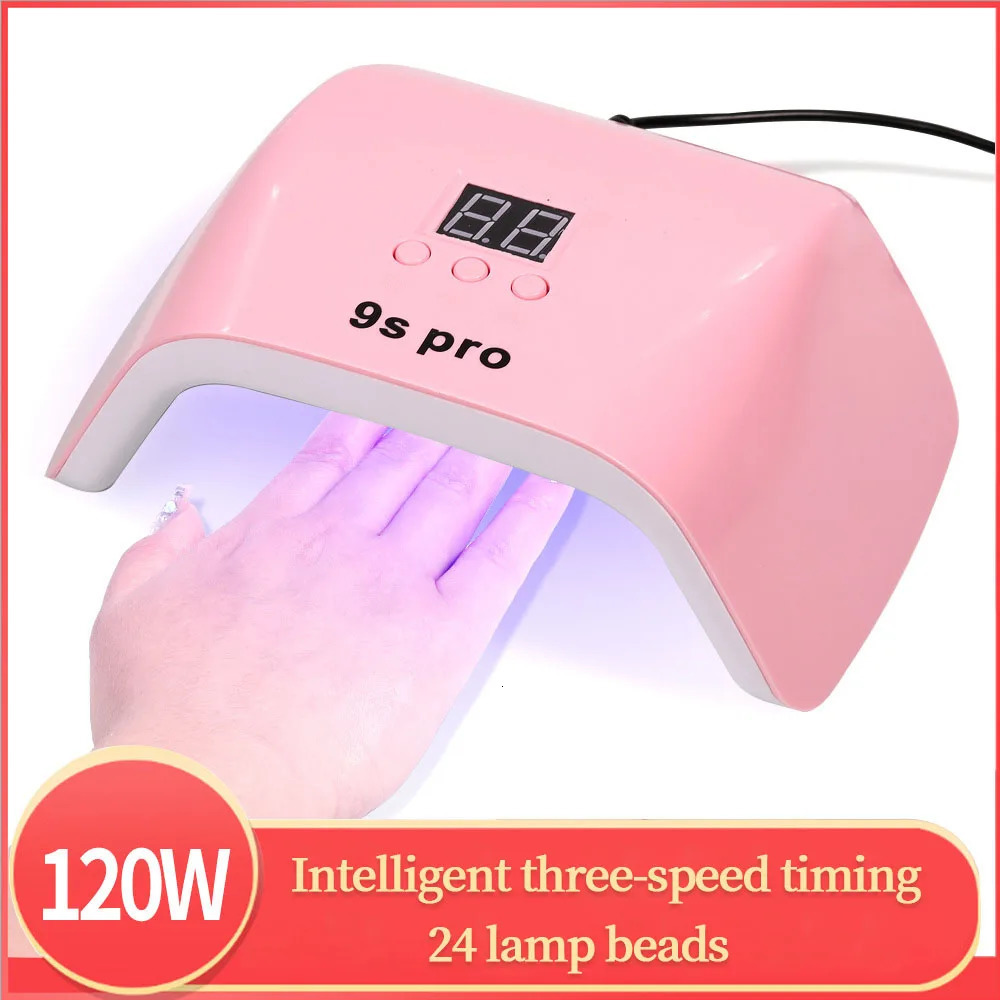 9SPro trapezoidal nail gel drying lamp 24 LED pearl potherapy machine professional manual tool integrated USB device 250325