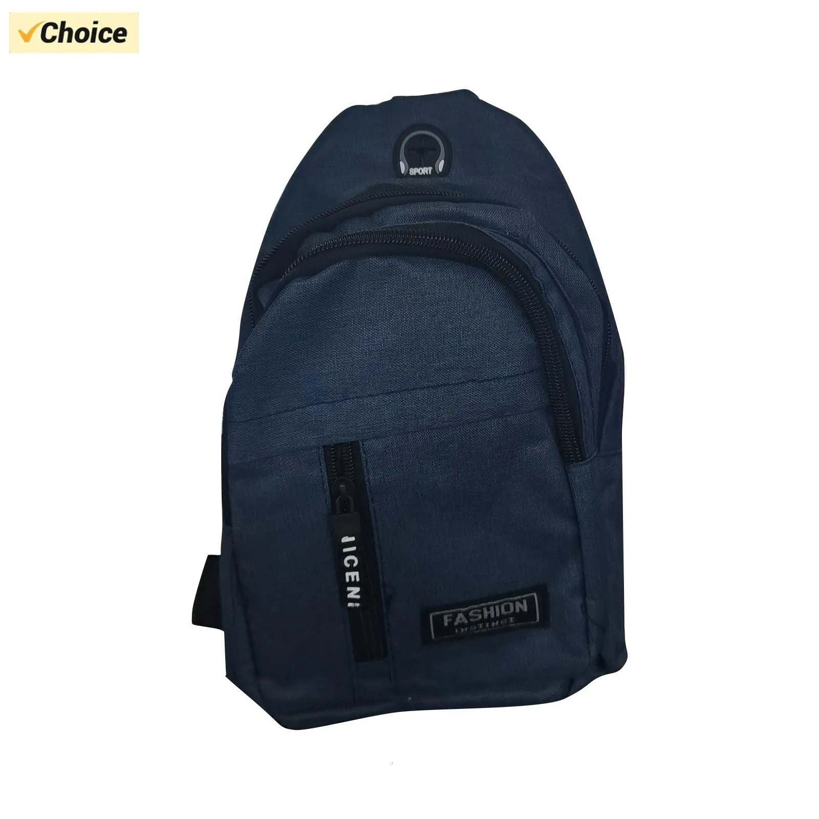 Multipurpose Strap Bag Lightweight Crossbody Backpack for Men Shoulder Sports and Outdoor with Headphone Hole 250326