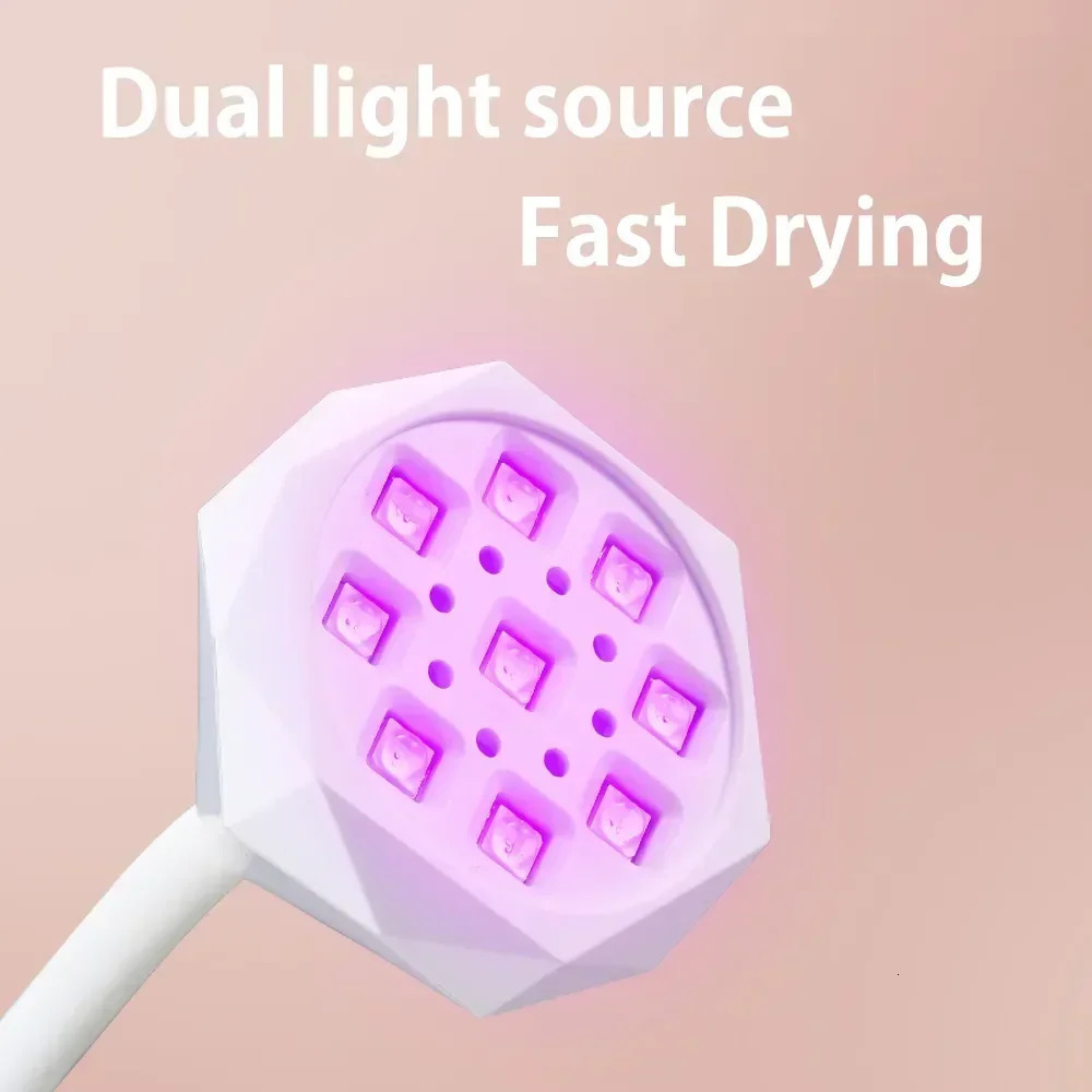 type nail lamp LED dryer UV 360 ° bendable fast drying false polishing glue gel curing table n 250325