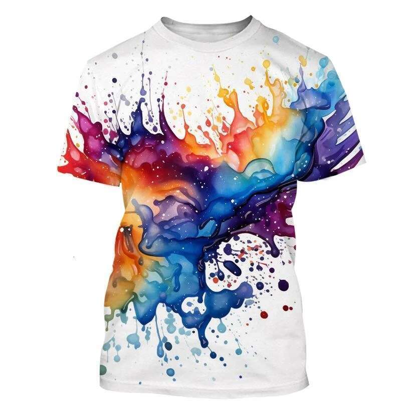 Men s and women T shirts casual fashion D printed starry sky Harajuku style