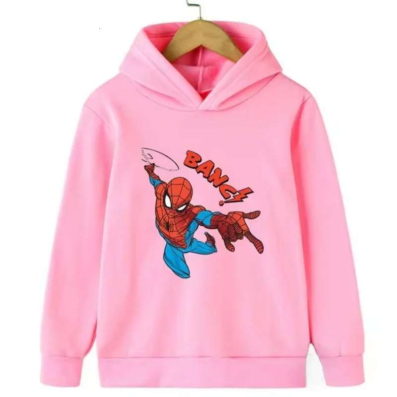 Ddmyshoesvip Children Hoodies Pullover Cartoon Spider Man Printed Kid Casual Tops Spring Autumn Boy Girl Clothing Fashion Sweatshirts