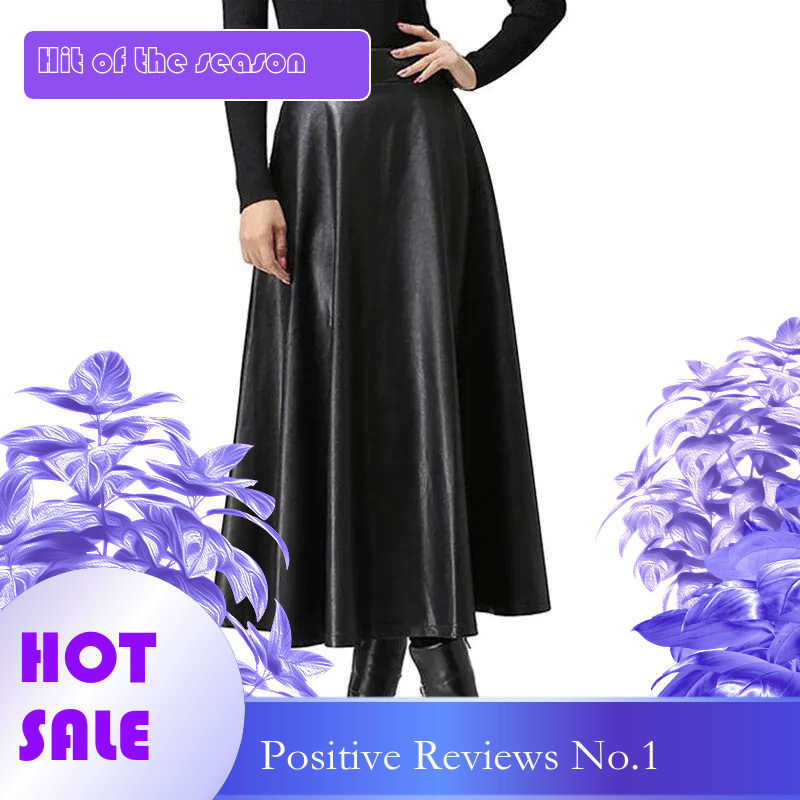 Dongdumaoyi Herfst Winter Nieuwe Dames Midi Rok Van PU Leer Met Hoge Taille In Zwart B