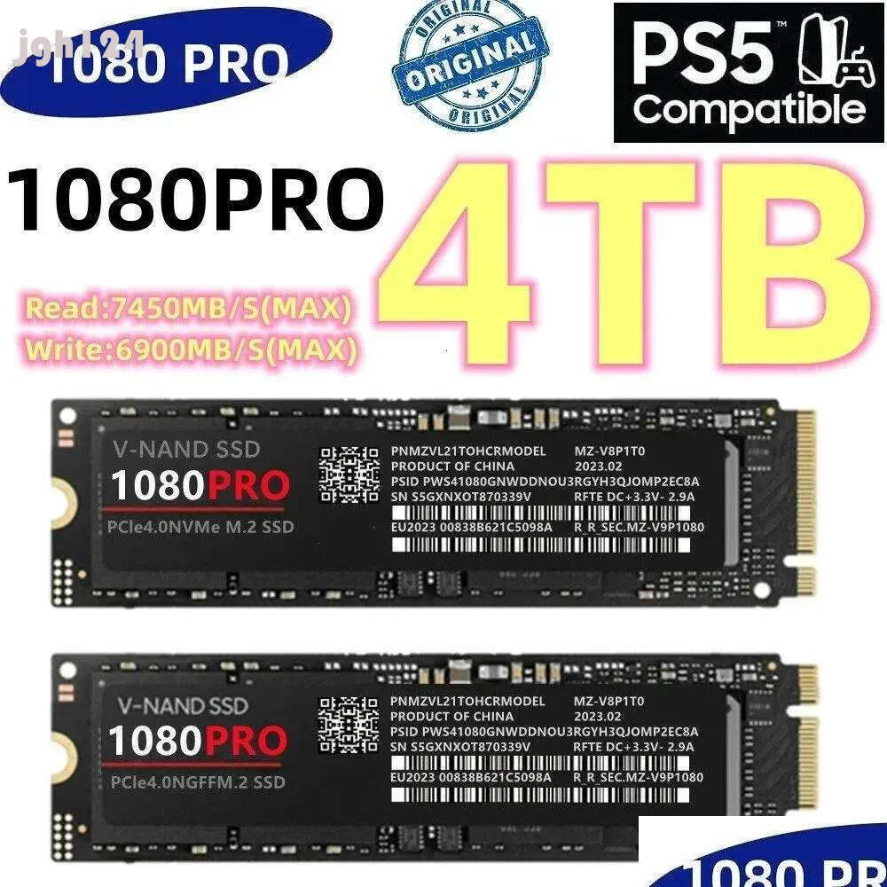 Internal Solid State Disksssd 1080Pro 4Tb 2Tb 1Tb Original Ssd M2 2280 Pcie 4.0 Nvme Drive Drop Delivery Computers Networking Drives S Otkwl