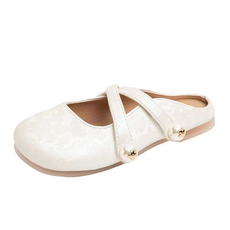 Slipper Baotou girl Chinese style slider girl 2025 Korean version Little Princess soft soled comfortable leather shoes S25326