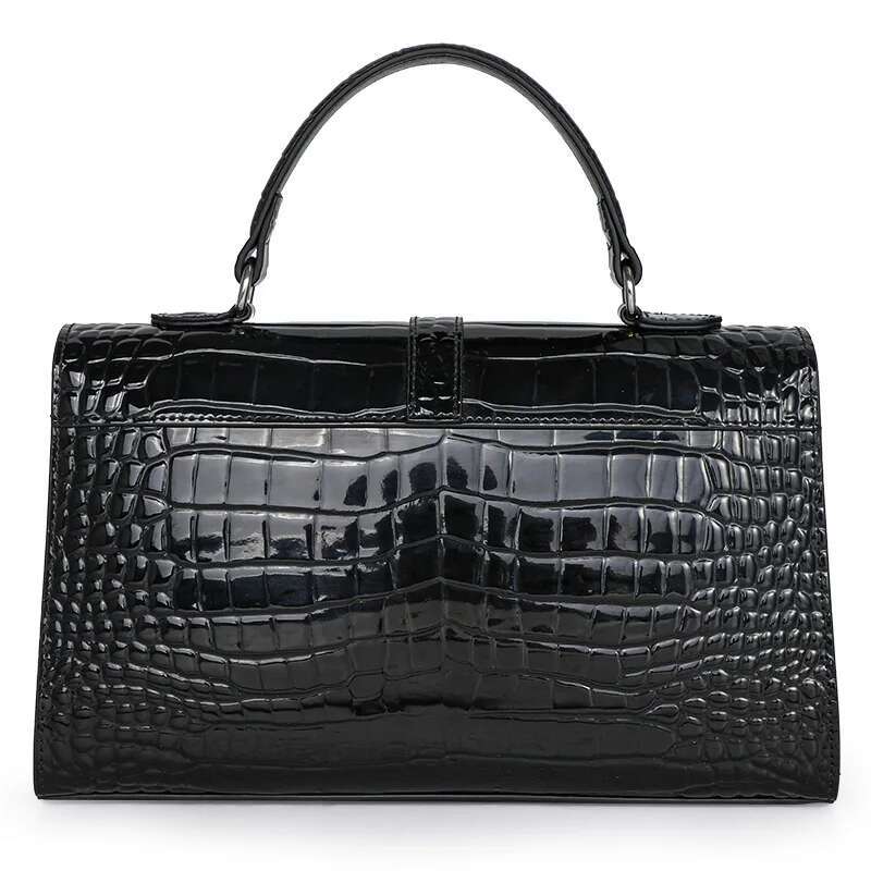 Aidrani 2024 Fashion Genuine Leather Handbag Crocodile Pattern Large Capacity 100% Cowhide Bag