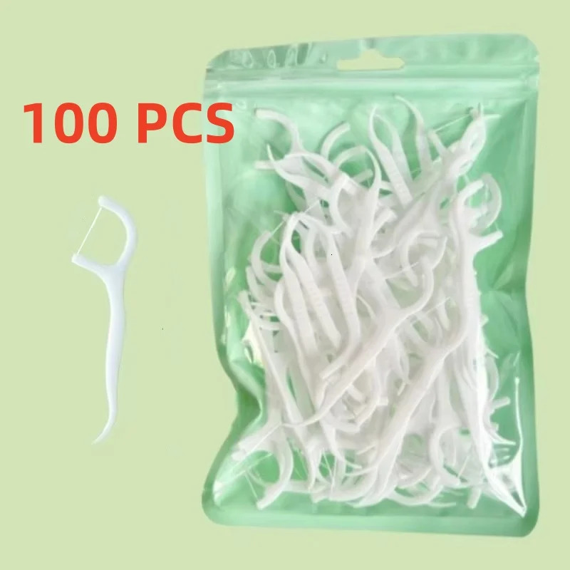 100 dental floss sticks deep cleaning oral care portable disposable sanitary daily travel 250325
