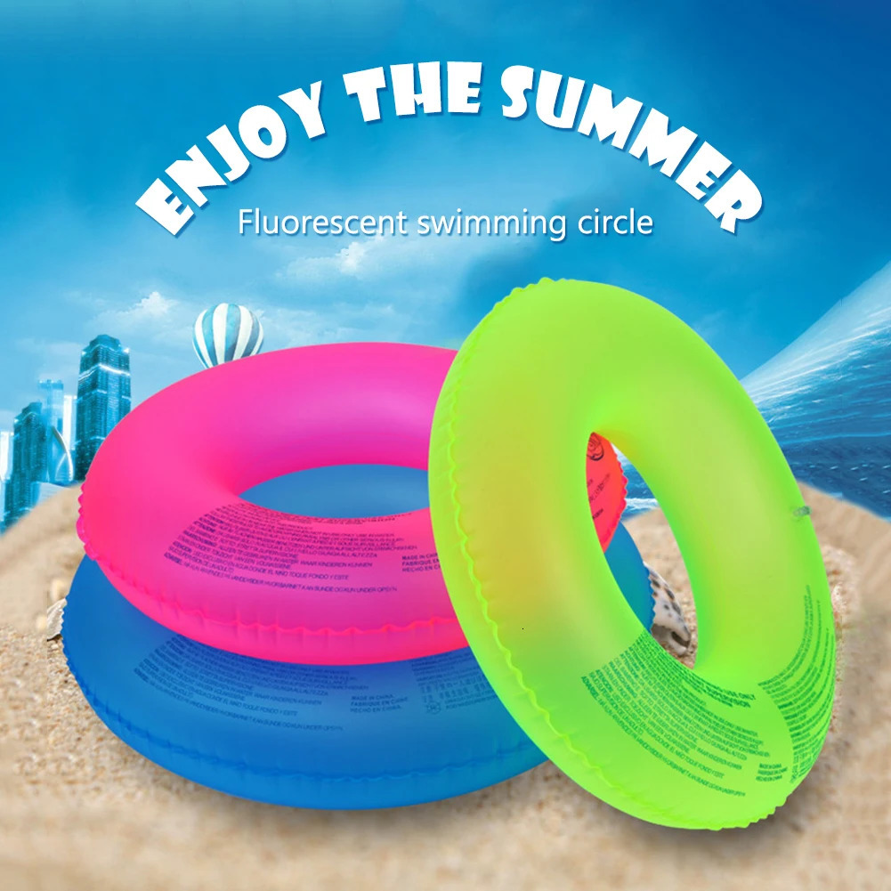 6080 Mode Summer Inflatable Floating Row Swimming Loop Tube Children Adult Fluorescent Life Pool Random Color 250321