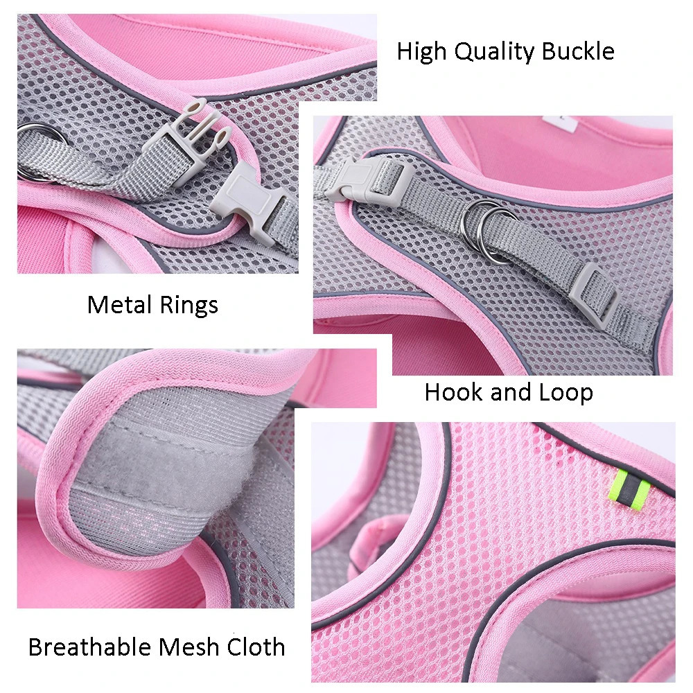 Cat Harness Leash Set Adjustable Dog Cat Collar for French Bulldog Harness Vest Puppy Chihuahua Pet Outdoor Walking Lead Leash 250326