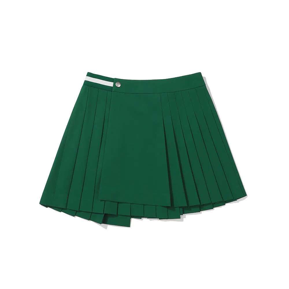 2025 Spring Summer New Korean Style Golf Women's Light And Anti-Exposure Short Skirt, Asymmetrical Sports Quick-Drying Fashionable Pleated Skirt