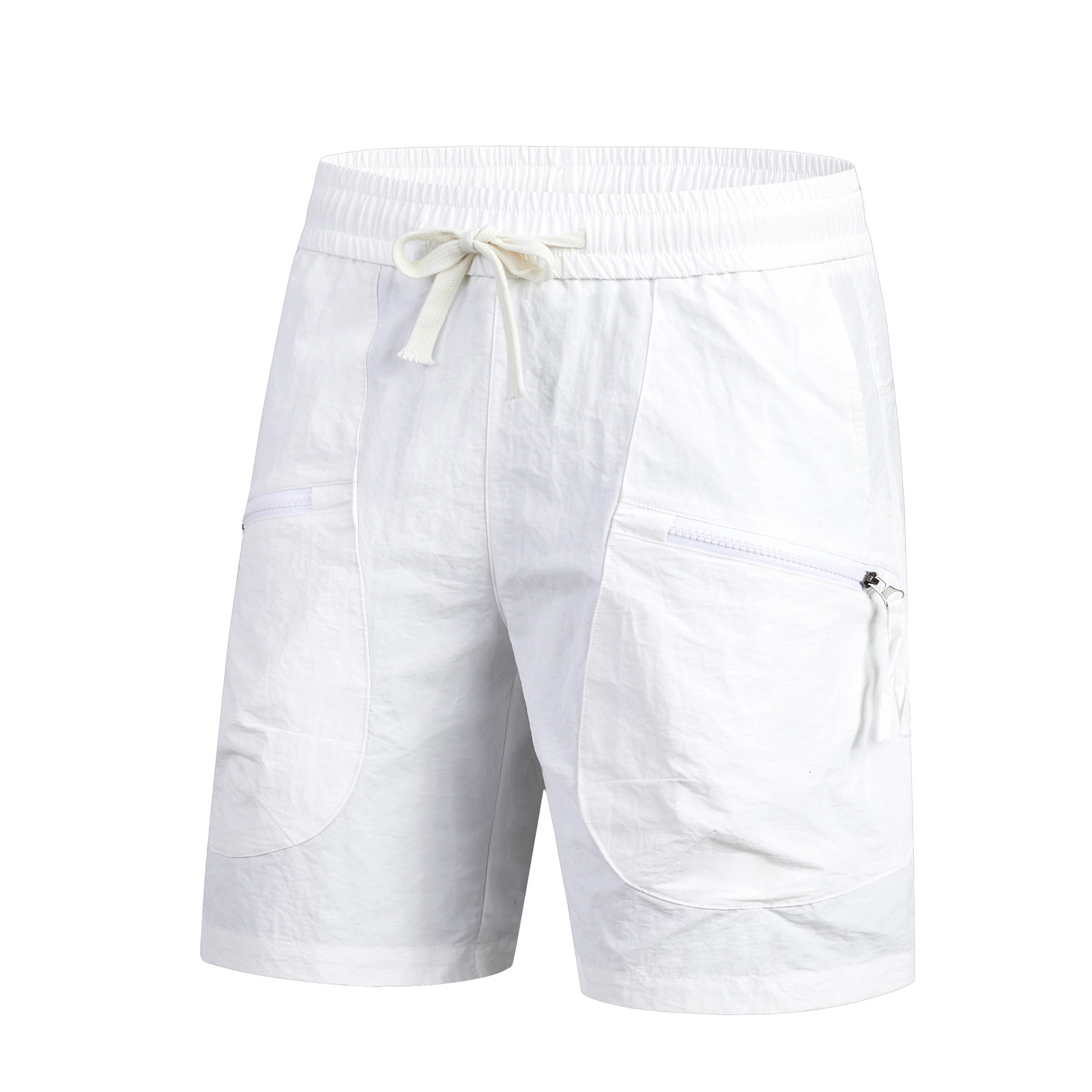 Summer ultrathin cargo shorts mens quick drying beach solid street outdoor sports and leisure drawstring board 250327