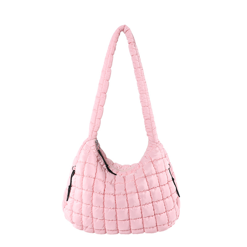 Women's bag fold cloud bag fashion one shoulder hand dumpling bag large capacity down cotton cloud 2025s