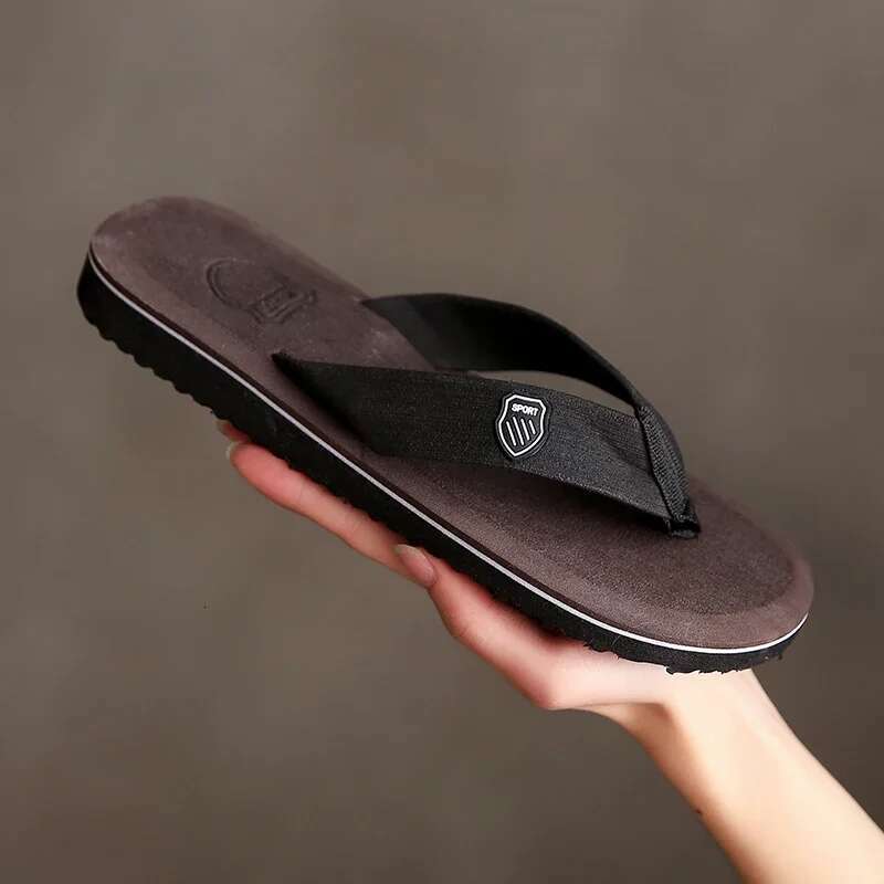 Men's Casual Flip ps Fashion Beach Men Summer Non-Slip Flat Slides Mens Slippers Indoor House Shoes Man Male Slipper