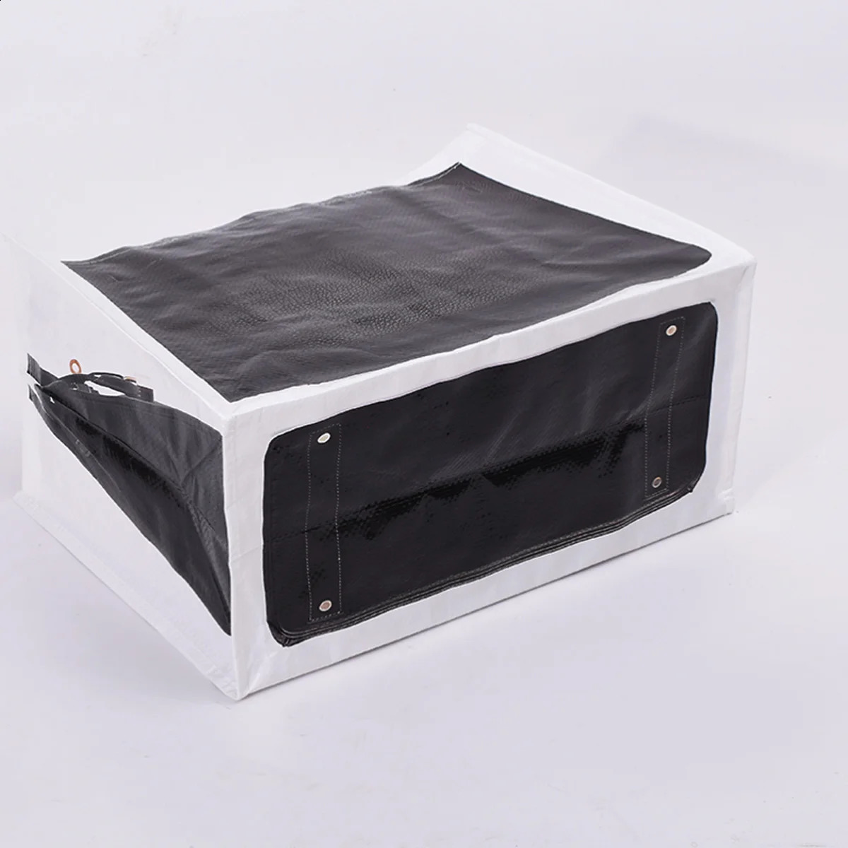 Laminated Portable Woven Bag PP Plastic Waterproof Laminated Snakeskin Bag Luggage Packaging Storage Woven Shopping Bags 250325