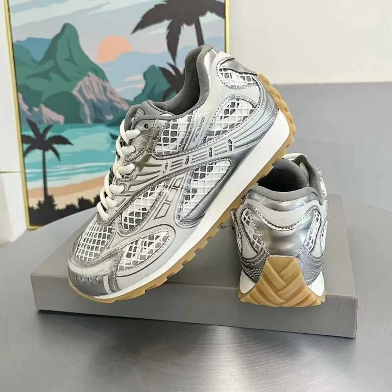 Fashion Chunky Heel Platform Unisex Shoes Designer Luxury Flat Heel All Match Casual Trainers Mixed Color Sport Sneakers FemaleC250327