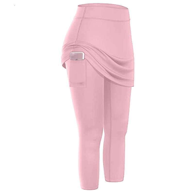 Women Yoga Pants New Autumn And Winter Wearable Fake Two Piece Women S Casual Pocket Sports Fitness Running Yoga Tennis Short Skirt