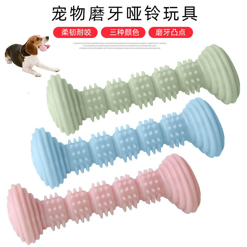 New TPR Teeth Grinding Anti Bite Interactive Dog Toy Pet Toy Dog Bite Toothbridge Dog Toothbrush Chewing Toy