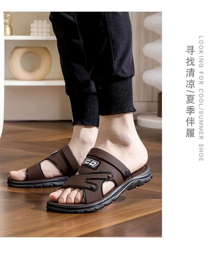 Sandals slip Versatile Beach Shoes New Summer Anti odor Dual purpose Men's Fashion Waterproof Cool Slippers