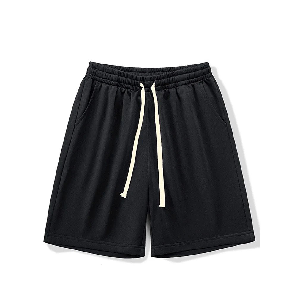 Mens summer running shorts casual jogging solid color drawstring loose sports 250326