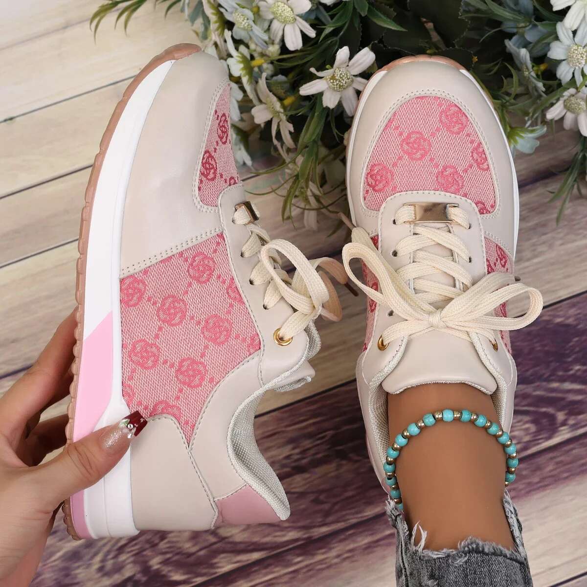 Designer Shoes Women's Sports Shoes 2025 Spring And Autumn Fashion New Sports Shoe Brand Women's Lace Up Breathable Comfortable Plus Size Sh