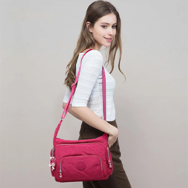 A4 Waterproof Mens Shoulder Messenger Bag Womens Ten Font Wallet Lightweight Blue Black Red Purple Green M1304 250326