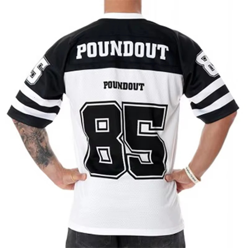 Fashionable and breathable basketball Tshirt with 85 letter printing for fitness comfortable loose fit mens short sleeved sports street oversized top 