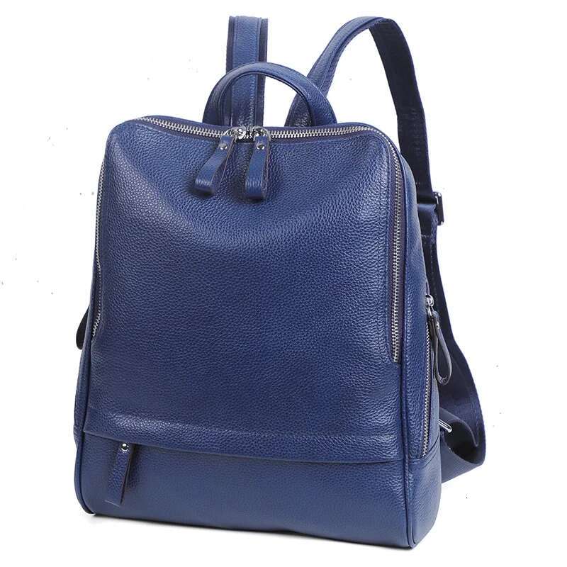 Genuine Leather Women's Fashion High Quality School Travel Backpack Bags Female Multifunctional Bag Pack