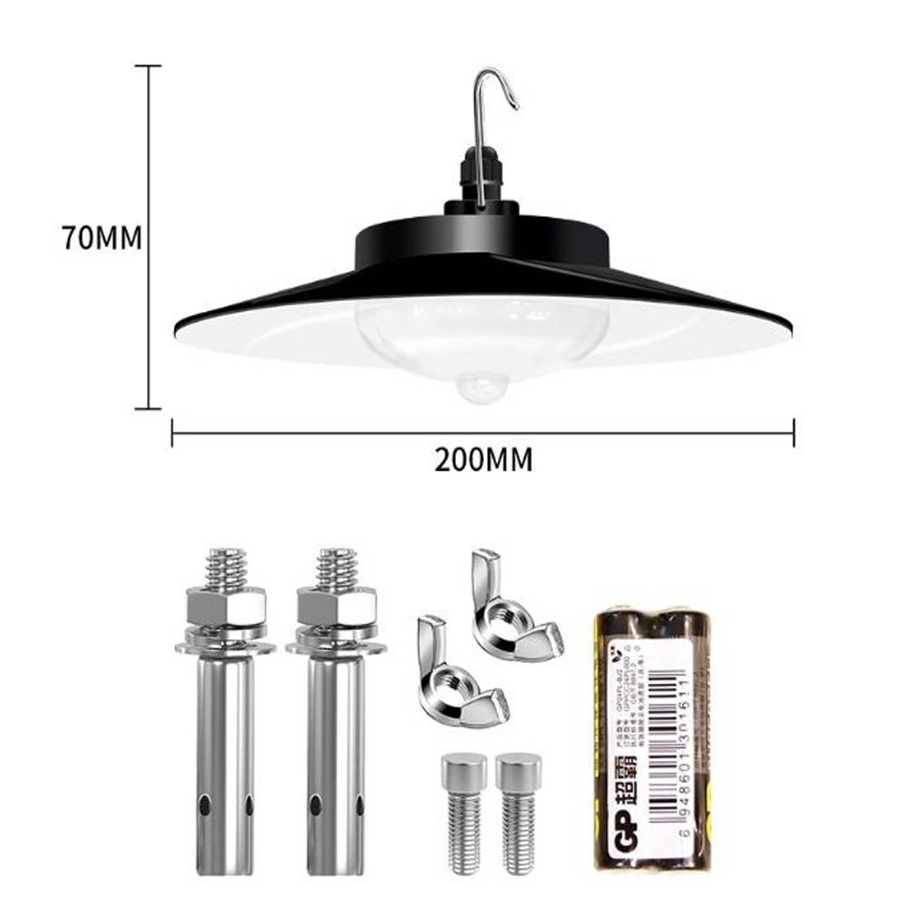Dual Light Source Waterproof Solar LED Lamp Remote Controlled & IR Detectable Pendant for Outdoor Use