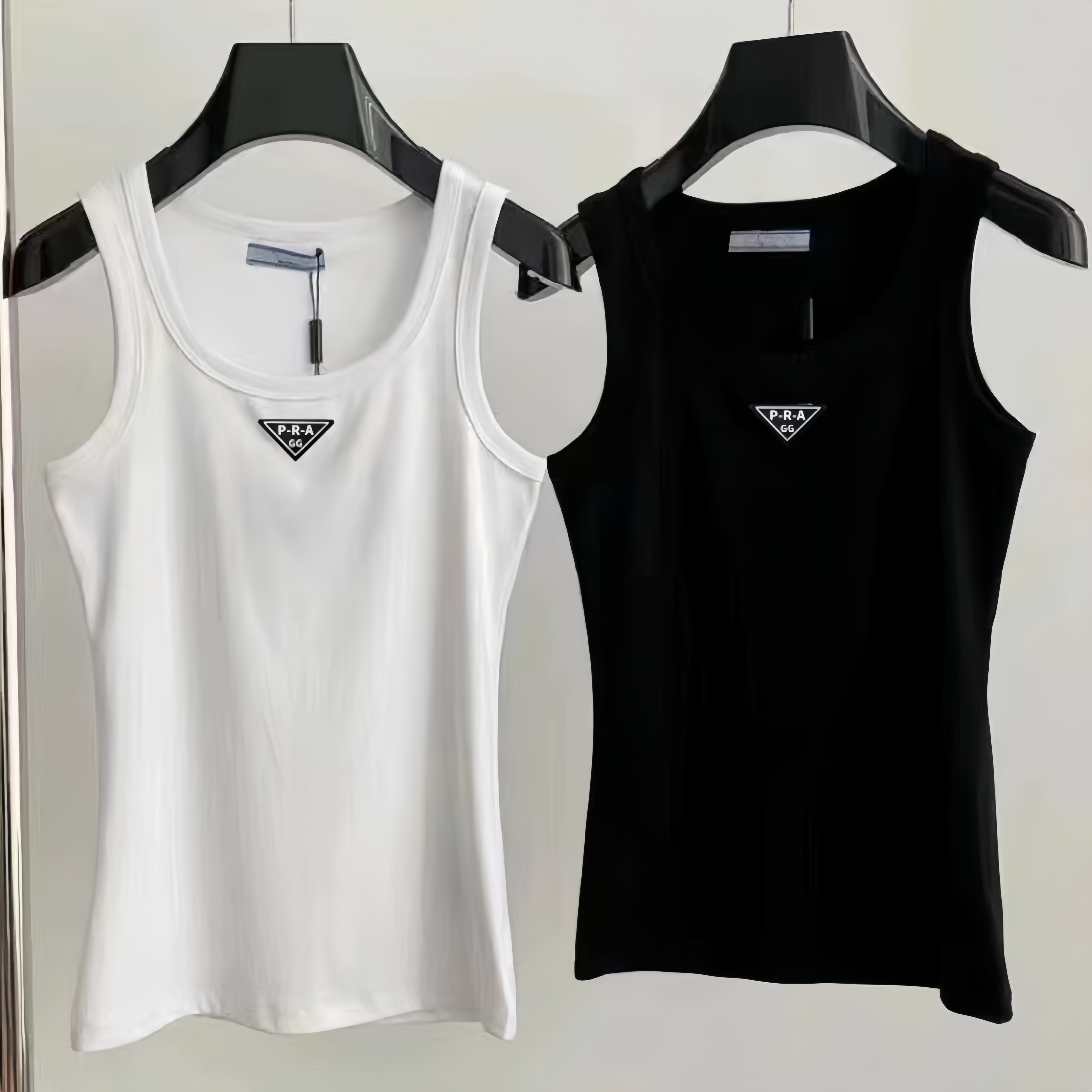 GG-P-R-A Designer Brands Summer Knitted Women's T-Shirt Tops High Elasticity Slim Fit Vest Camis Sexy Sleeveless Vest Top Braces Tank Top Camisole Tank Soft Top For Women