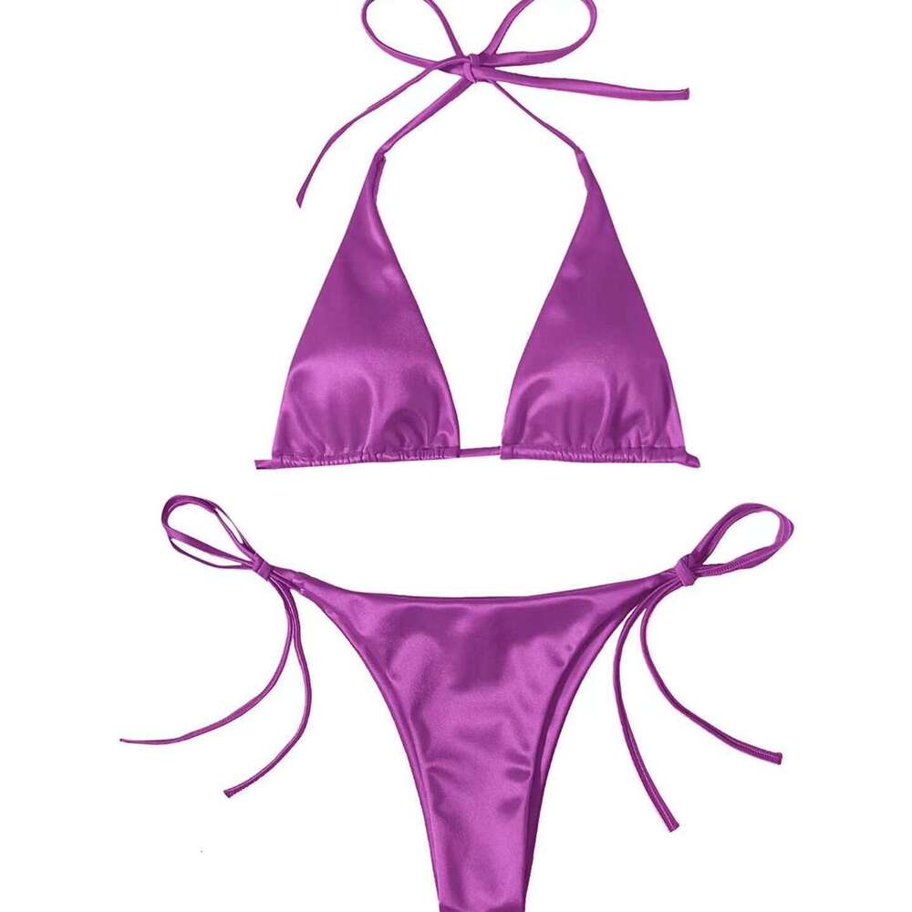 Sexy Triangle Mini Sets Micro Thongs Swimsuit Women Bathing Suit Biquini Bandage Beachwear Print Swimwear Thong Bikini