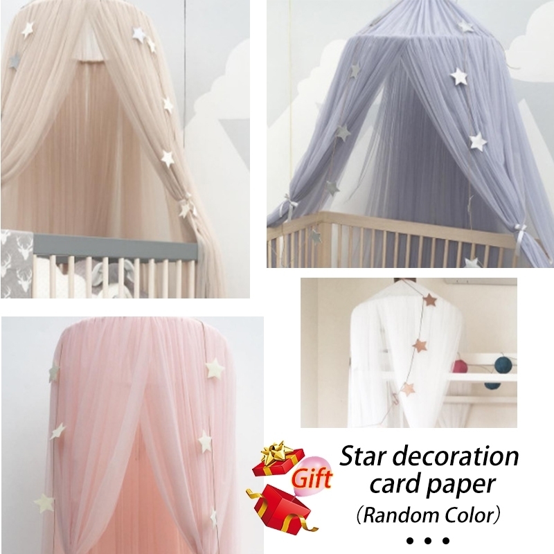 Mosquito net hanging tent celebrity decoration baby crib ceiling thin gauze curtains bedroom game room y250312