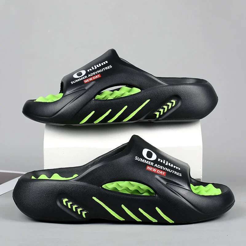 New Men Massage Slides Indoor Outdoor Sandals Beach Casual Shoes Comfortable Sole Men's Slippers Big Size 38-47