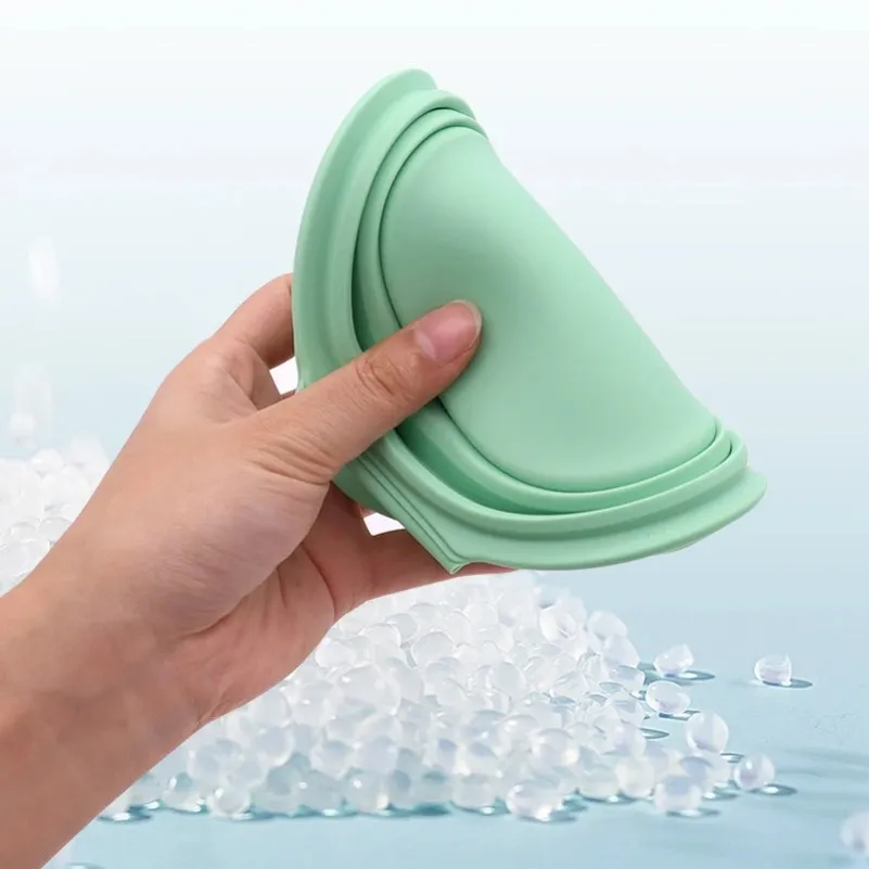 Foldable Dog Bowl Silicone Double Bowl Collapsible Dog Food Bowl Water Outdoor Pet Travel Drinking Bowl for Dogs Feeder