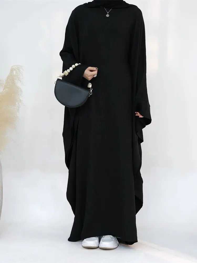 Ramadan Eid Dubai Linen Khimar Abaya Damen Muslim Maxi Dress Ka Kaftan Abayas For Women Caftan Robe Femme Musulmane Vestidos X250514