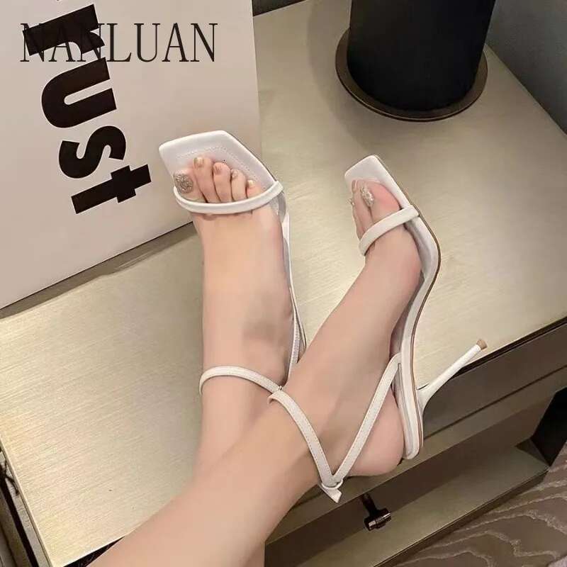Boutique Sexy High-heeled Sandals New Solid Color High-end Women's Summer Trend Hot-selg Fashion Shoes