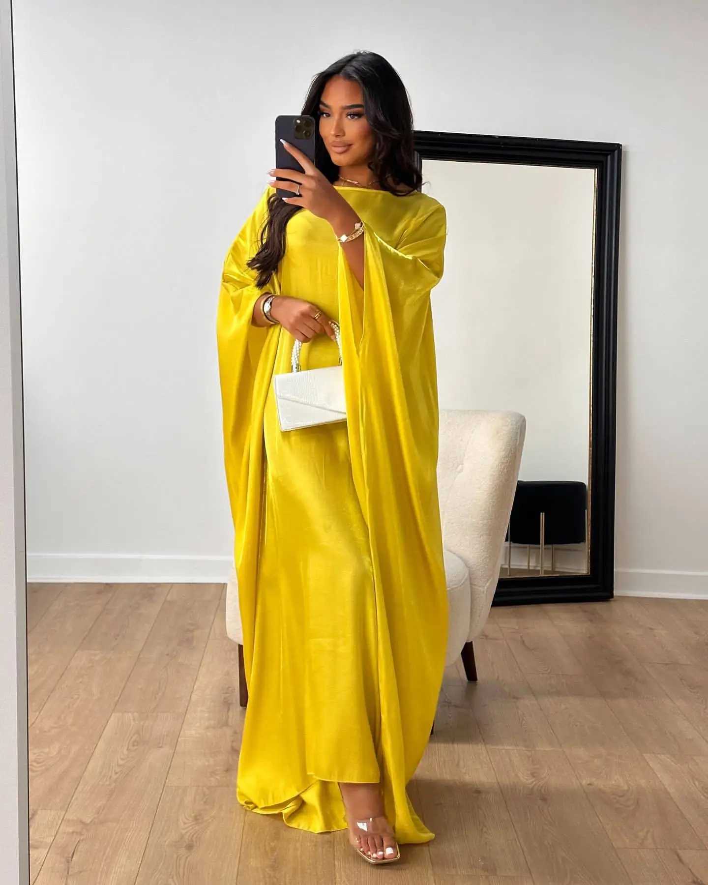 Marocain Kaftan Women Batwing Slve Modest Dress Dubai Turkey Abaya Eid Mubarak Djellaba Islam Jalabiya Prayer Garemnt Ramadan X250514