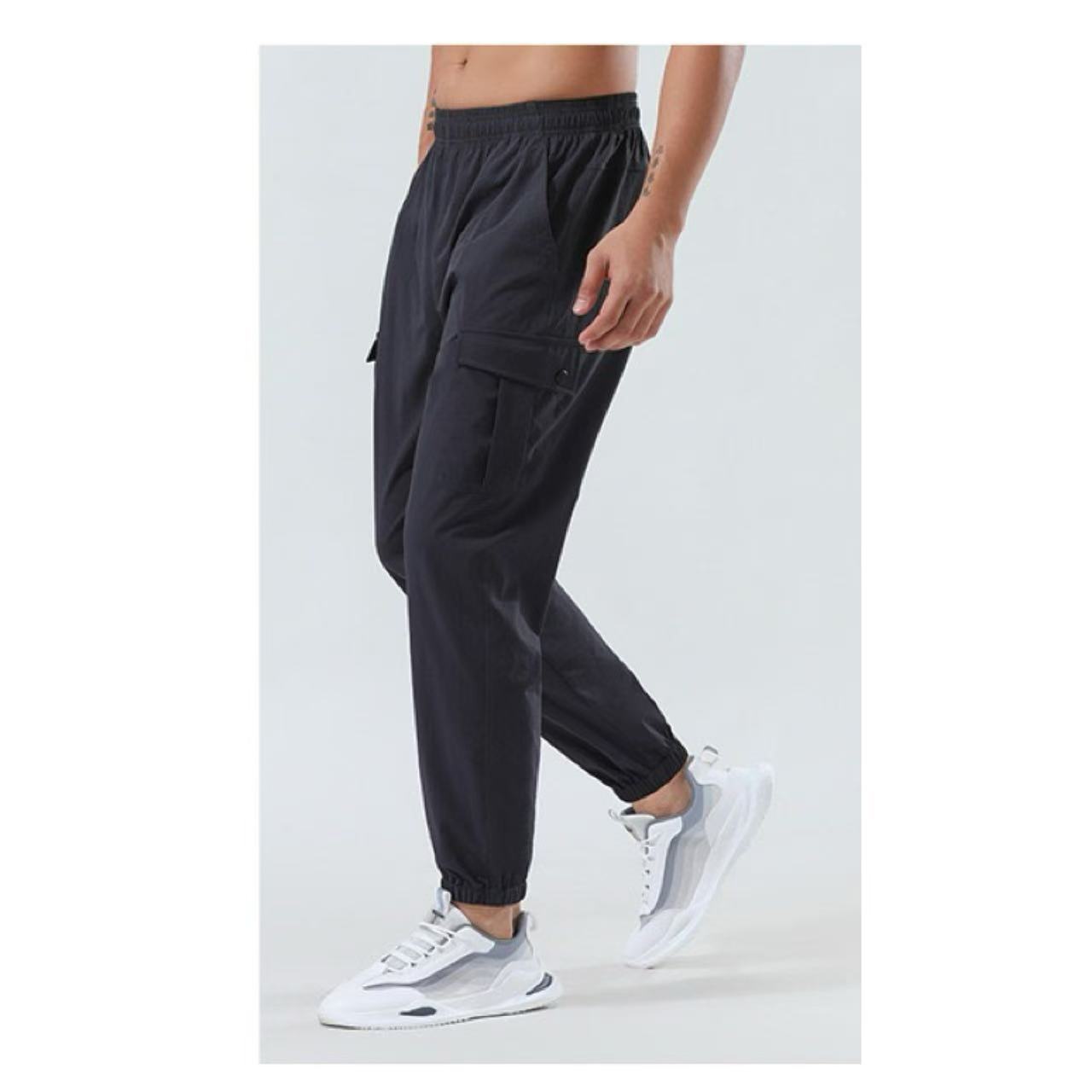 SJL2920 Men Jogger Long Pants Sports Outfit Fleece Gym Pockets Sweatpants Jogging Pants Mens Casual Elastic Waist Fitness With Pockets